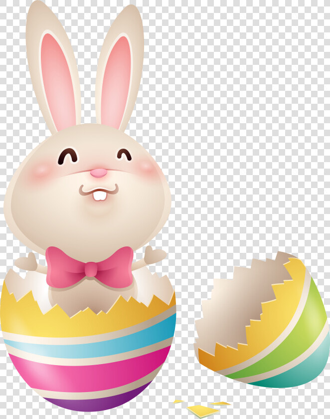 Easter Basket Bunny Clipart Transparent   Bunny In An Egg  HD Png DownloadTransparent PNG