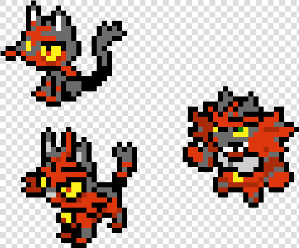 8 Bit Incineroar Grid  HD Png DownloadTransparent PNG