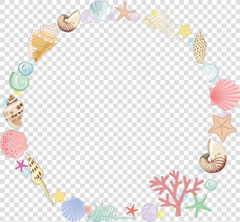  star  sea  summer  seastar  shell  coral  colorful   Seashell Frame Png  Transparent PngTransparent PNG