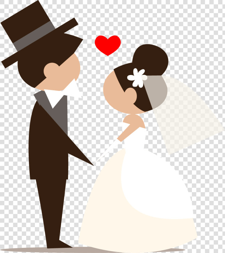 Wedding Invitation Bride Wedding Reception Marriage   Bride And Groom Vector Cartoon  HD Png DownloadTransparent PNG