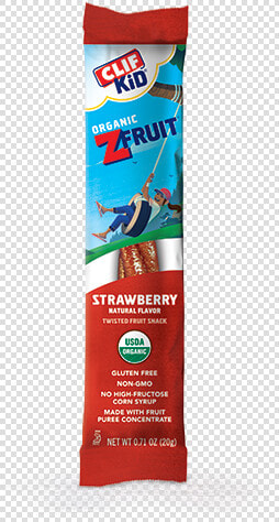 Strawberry Flavor Packaging   Clif Kid Zfruit  HD Png DownloadTransparent PNG