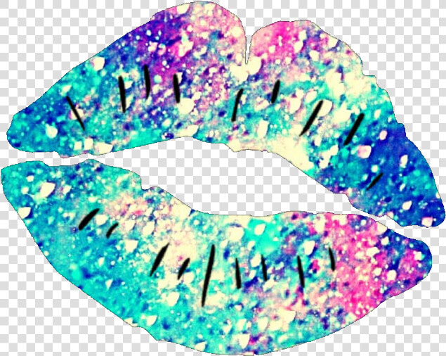 Lips Clipart Sparkling Transparent   Glitter Colorful Clipart Kisses  HD Png DownloadTransparent PNG