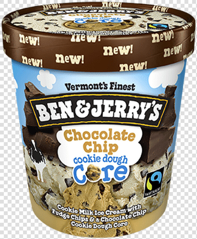 Ben  amp  Jerry S Chocolate Chip Cookie Dough Core Ice   Ben And Jerry  39 s Sweet Like Sugar  HD Png DownloadTransparent PNG