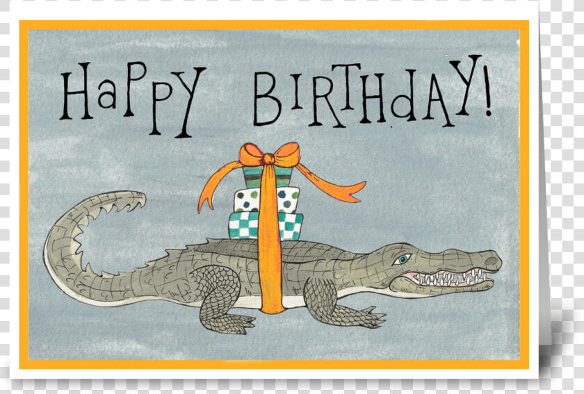 Happy Birthday Crocodile Greeting Card   Komodo Dragon Happy Birthday  HD Png DownloadTransparent PNG