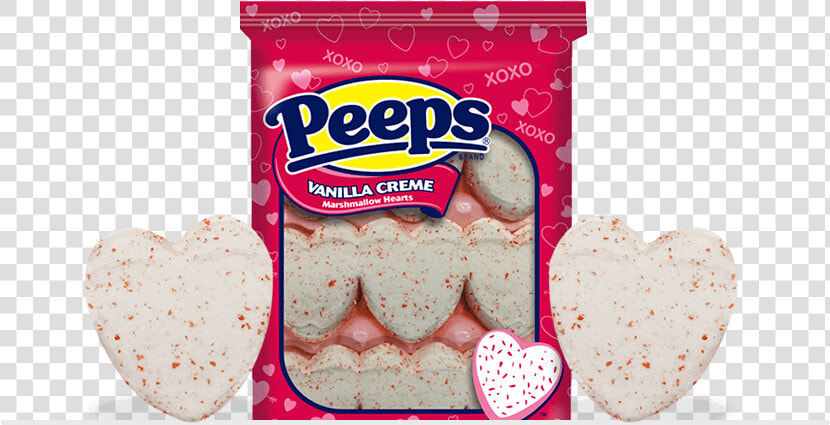 Vanilla Crème Flavored Marshmallow Hearts   Valentines Peeps  HD Png DownloadTransparent PNG