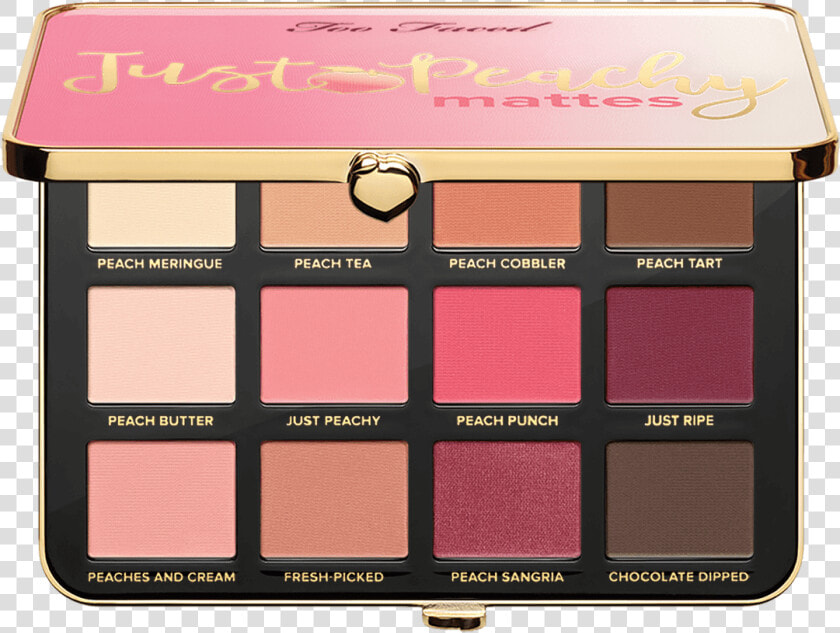 Too Faced Just Peachy Velvet Matte Eyeshadow Palette   Matte Eyeshadow Palette Best  HD Png DownloadTransparent PNG