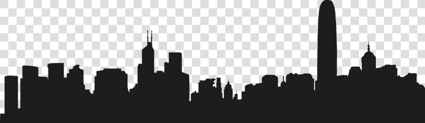 Hong Kong Skyline Clip Art Silhouette Illustration   Hong Kong Skyline Silhouette  HD Png DownloadTransparent PNG