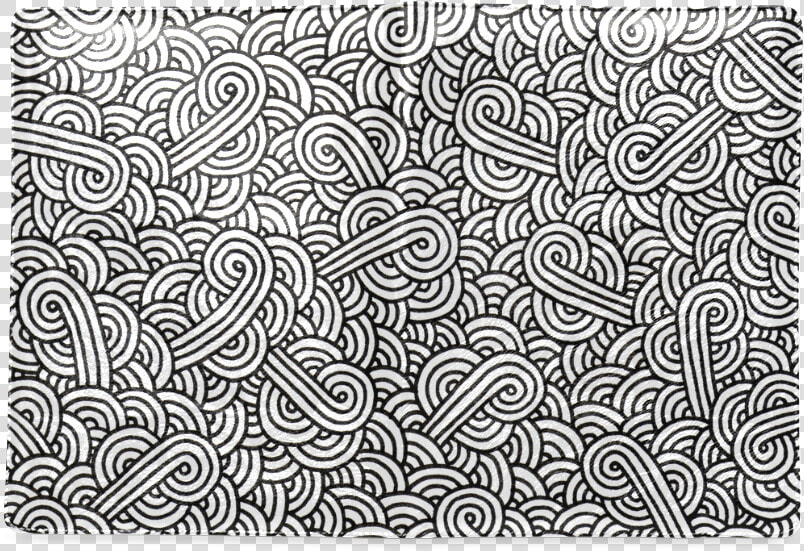 Black And White Swirls Doodles Custom Notebook B5  HD Png DownloadTransparent PNG