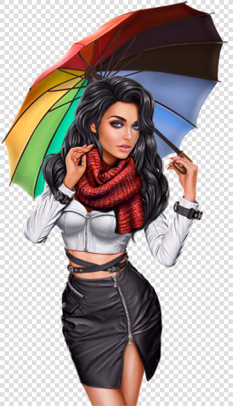 Tube Femme Avec Parapluie Ou Ombrelle Brollies  3d   Girls 3d  HD Png DownloadTransparent PNG