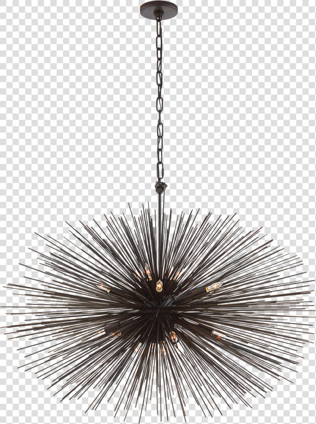 Strada Medium Oval Chandelier   Black Sputnik Pendant Light  HD Png DownloadTransparent PNG