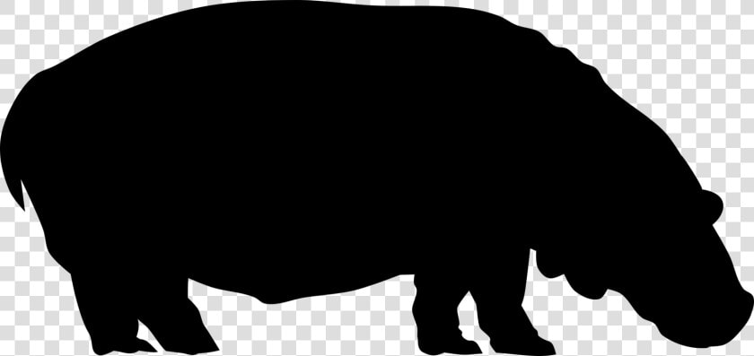 Transparent Computer Silhouette Png   Hippo Silhouette Png  Png DownloadTransparent PNG