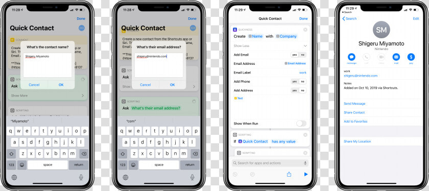 Automating Contact Creation With Quickness   Iphone  HD Png DownloadTransparent PNG