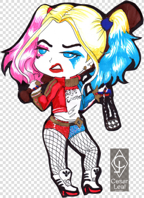 Cliparts For Free Download Harley Quinn Clipart Joker   Harley Quinn Drawings Cute  HD Png DownloadTransparent PNG