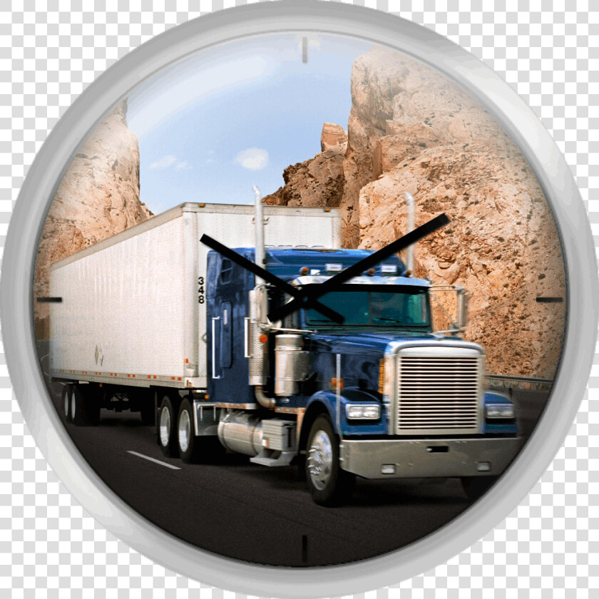 Tractor Trailer Truck On Highway   Trailer Truck  HD Png DownloadTransparent PNG