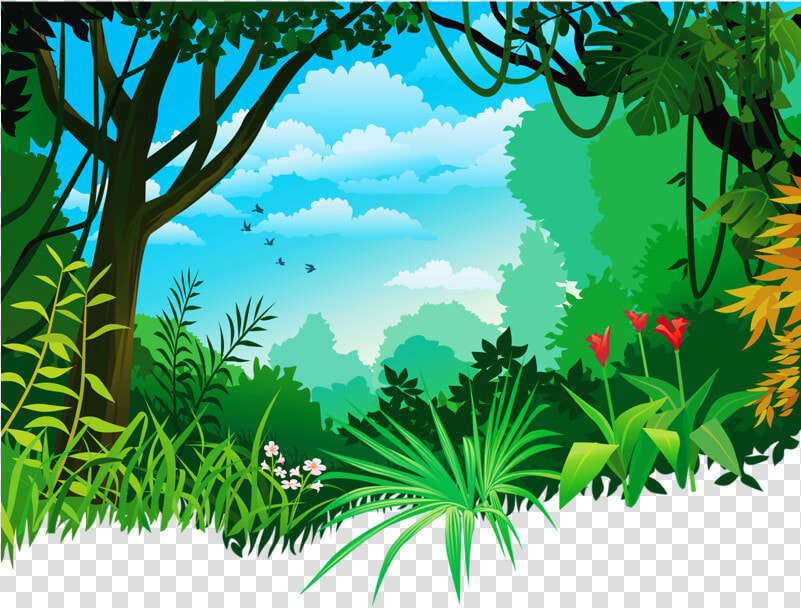 Download Jungle Background Png Clipart Tropical And   Cartoon Jungle Background  Transparent PngTransparent PNG