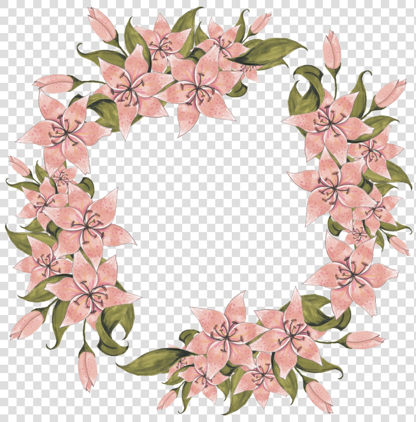 Hand Painted Flowers Wreath Png Transparent   Portable Network Graphics  Png DownloadTransparent PNG