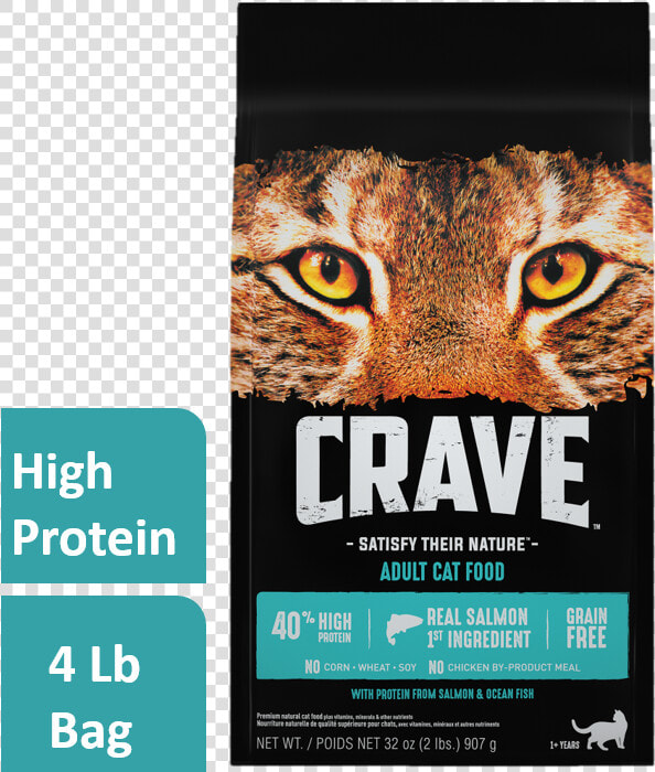 Crave Grain free With Protein From Salmon  amp  Ocean Fish   Crave Dry Cat Food  HD Png DownloadTransparent PNG