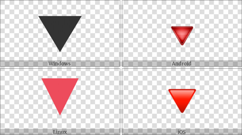 Down pointing Red Triangle On Various Operating Systems   Emblem  HD Png DownloadTransparent PNG