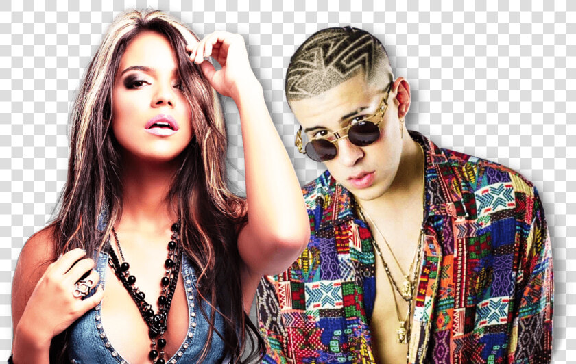 Karol G Y Bad Bunny Juntos En “ahora Me Llama”   Bad Bunny  HD Png DownloadTransparent PNG