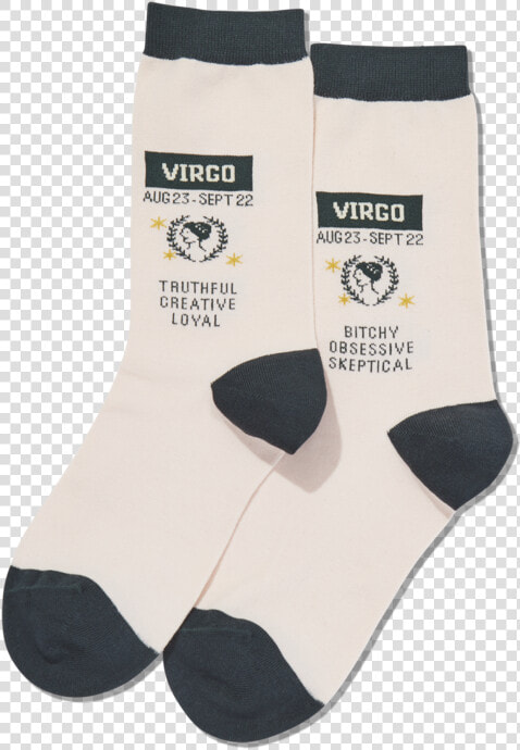 Women S Virgo Zodiac Socks Class Slick Lazy Image   Sock  HD Png DownloadTransparent PNG