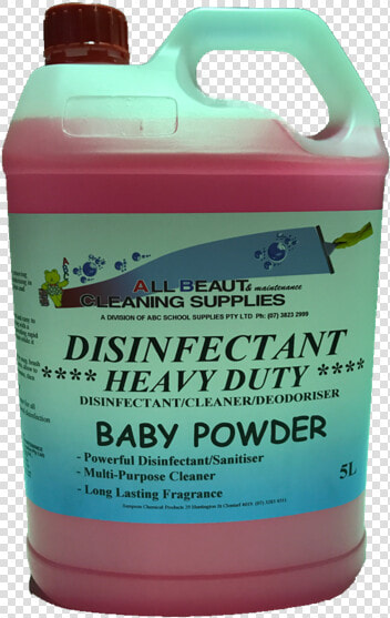 Disinfectant Heavy Duty Baby Powder 5l   Bottle  HD Png DownloadTransparent PNG