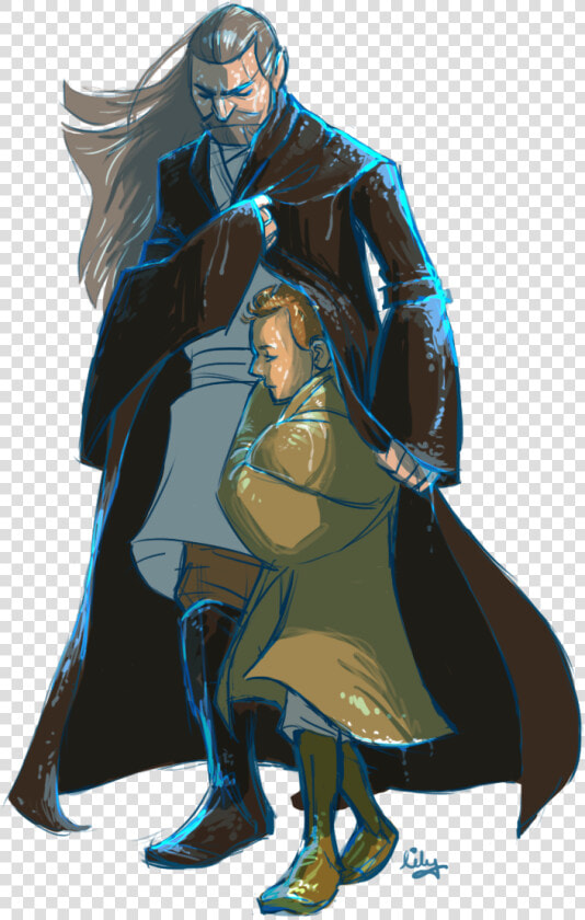 Qui Gon Jinn And Obi Wan Kenobi   Qui Gon Jinn Fanart  HD Png DownloadTransparent PNG