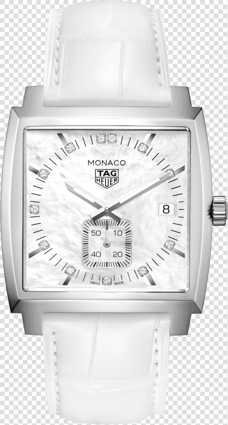 Tag Heuer Monaco Quartz   Tag Heuer White Monaco  HD Png DownloadTransparent PNG