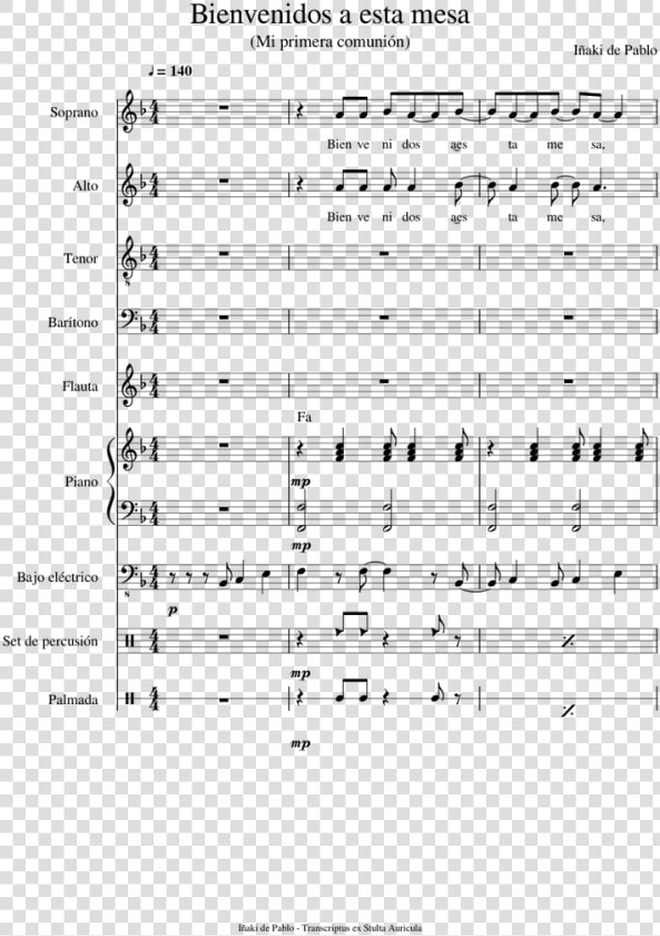 Transparent Bienvenidos Png   Die House Sheet Music  Png DownloadTransparent PNG