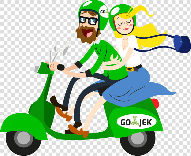 Scooter Clipart Road Transport   Png Gojek  Transparent PngTransparent PNG