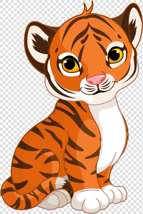 Tigres Clipart Tiger Cub   Cute Cartoon Tiger Cub  HD Png DownloadTransparent PNG