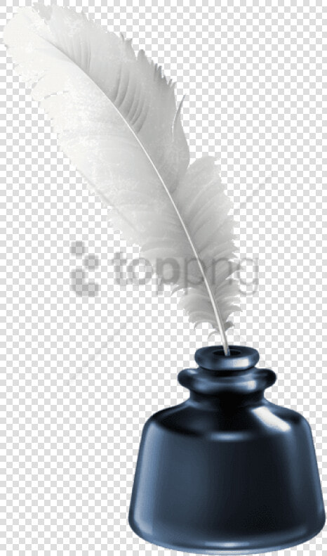 Writing Instrument Accessory   Ink Pot And Quill  HD Png DownloadTransparent PNG