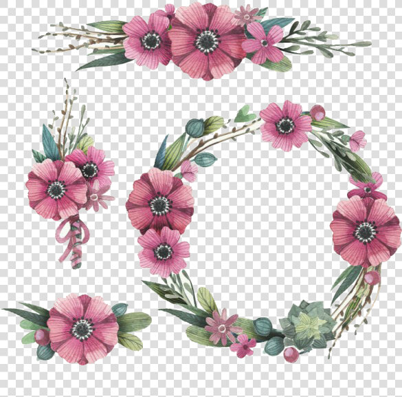 Espero Que Gostem  Se Pegou Deixem Um Comentario E   Flower Crown Watercolor Png  Transparent PngTransparent PNG