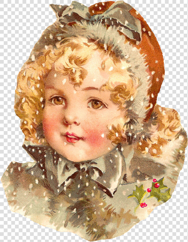 Girl Christmas Snow Image   Maud Humphrey  HD Png DownloadTransparent PNG