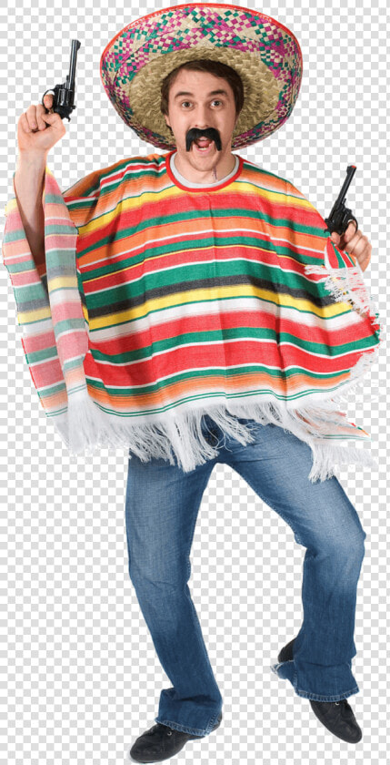 Adult Rainbow Mexican Poncho Costume   Mexican Traditional Dress Men  HD Png DownloadTransparent PNG