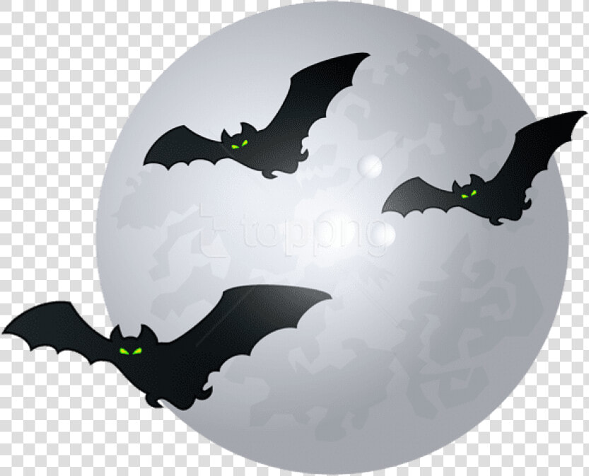 Free Png Download Halloween Moon With Bats Png Images   Transparent Background Spooky Moon Clipart  Png DownloadTransparent PNG