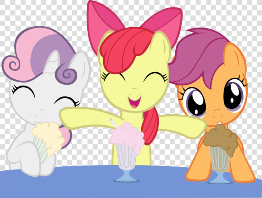 Cutie Marks Crusaders Milkshake Vector   Mlp Apple Bloom Sweetie Belle  HD Png DownloadTransparent PNG