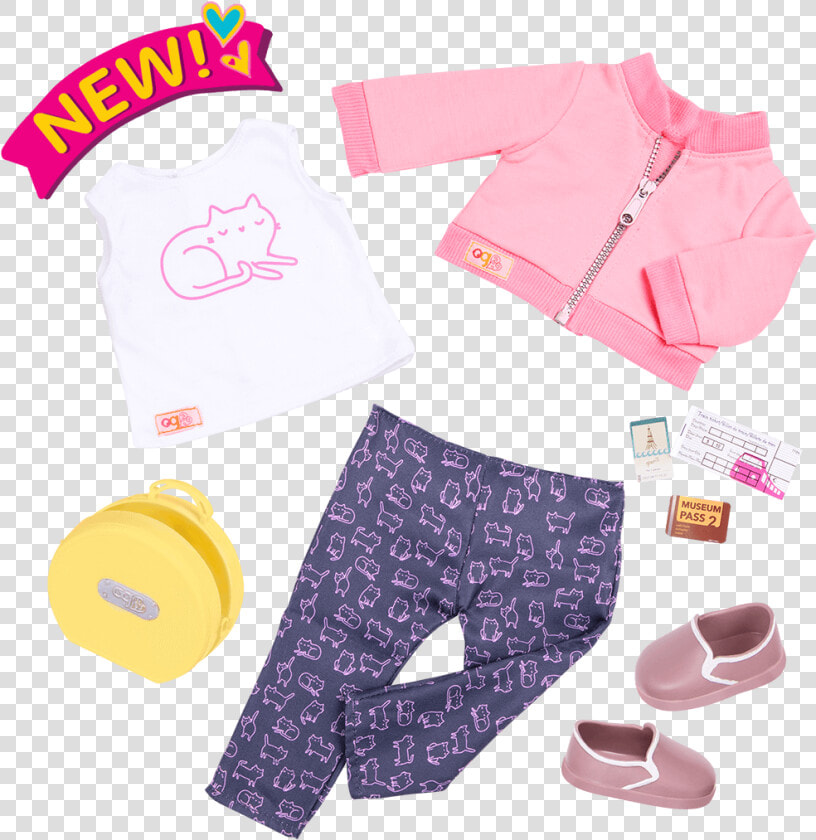 Meow On The Move Outfit   Our Generation Doll Blonde  HD Png DownloadTransparent PNG