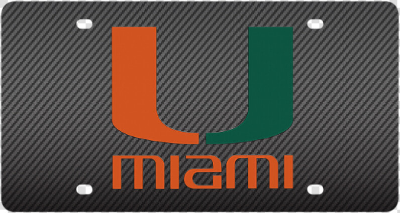 University Of Miami Hurricanes Carbon Fiber License   Emblem  HD Png DownloadTransparent PNG