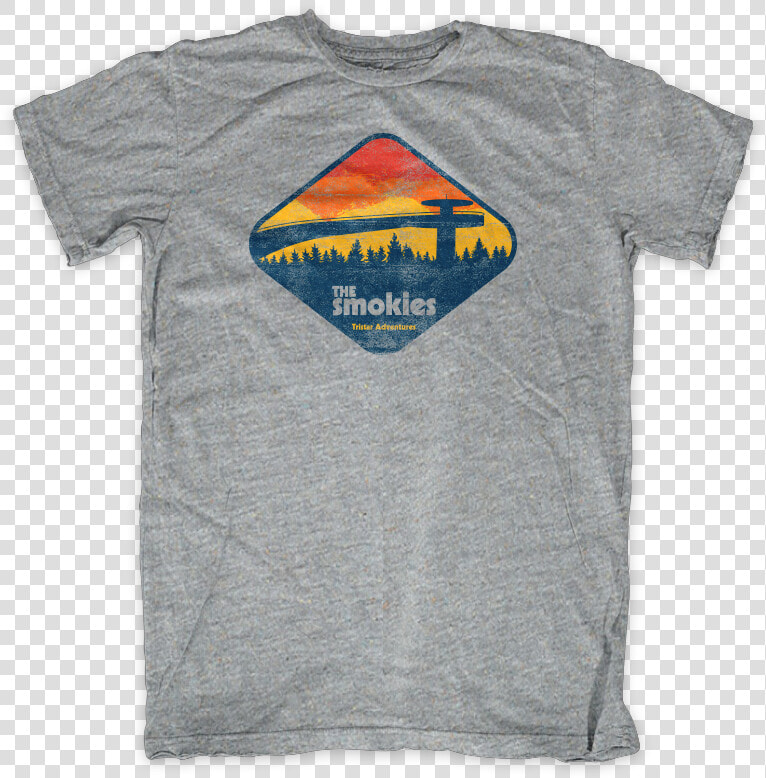 Smoky Mountains Clingmans Dome Grey   T Shirt  HD Png DownloadTransparent PNG