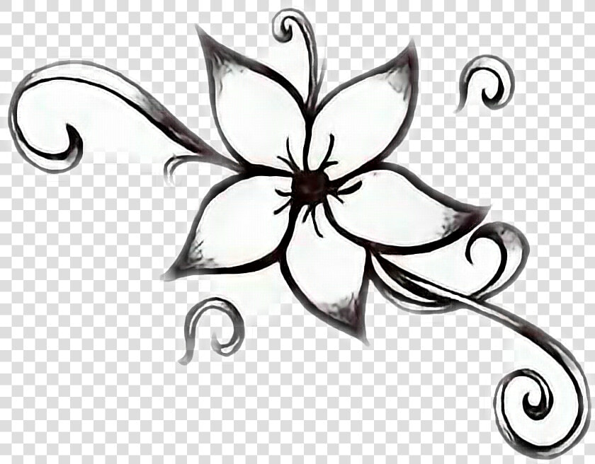   Flowers   black And White   Beginner Easy Drawing Flowers  HD Png DownloadTransparent PNG