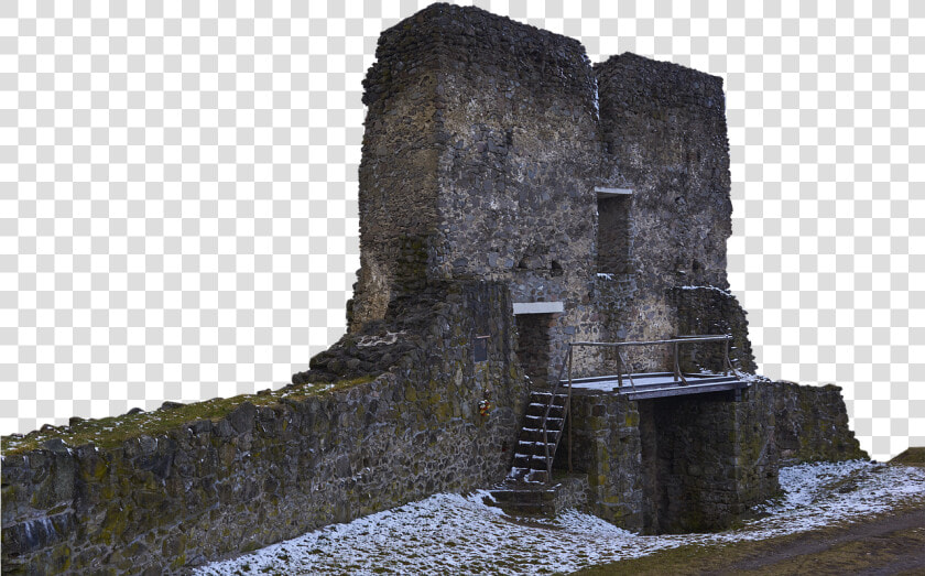 Castle  Ruin  View  Snow  Building  Wall  Castle   Pustý Hrad  HD Png DownloadTransparent PNG