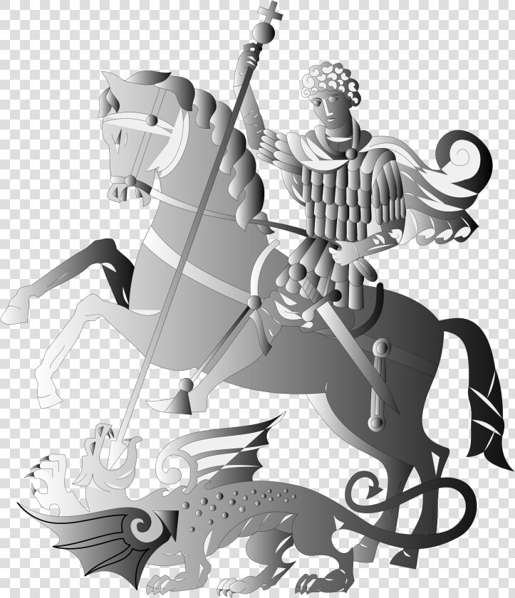 Shaded Slaying The Dragon Clip Arts   Saint George Slaying Dragon Clip Art  HD Png DownloadTransparent PNG