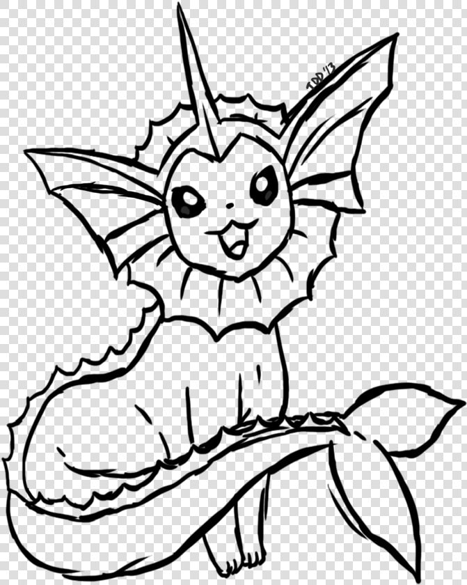 Pokemon Vaporeon Coloring Pages Az Coloring Pages   Vaporeon Black And White  HD Png DownloadTransparent PNG