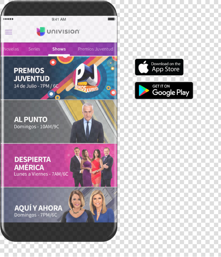 Blastoff Digital App Agency   Univision App Novelas  HD Png DownloadTransparent PNG