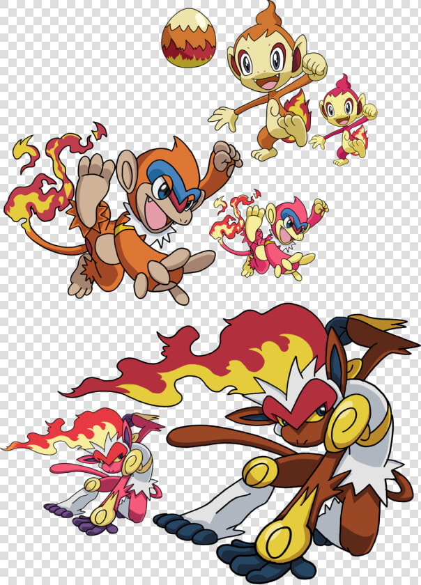 390  391 And   Pokemon Shiny Chimchar Evolution  HD Png DownloadTransparent PNG