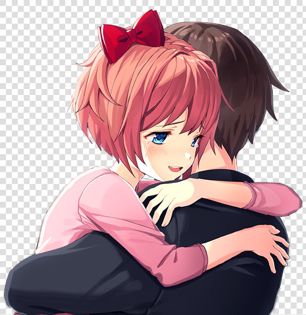 389 Kb Png   Doki Doki Literature Club Sayori Hug  Transparent PngTransparent PNG