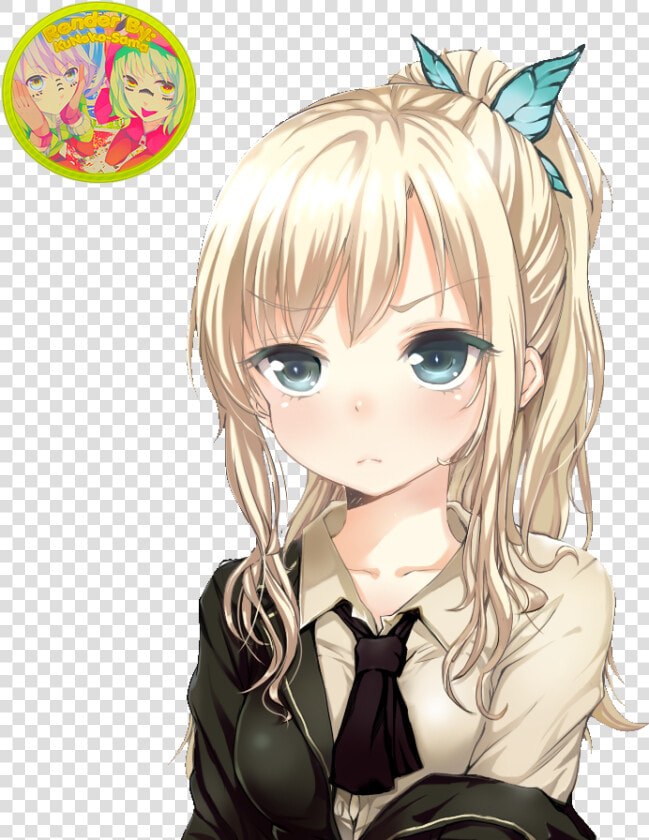 Anime Girl With Blond Hair  HD Png DownloadTransparent PNG