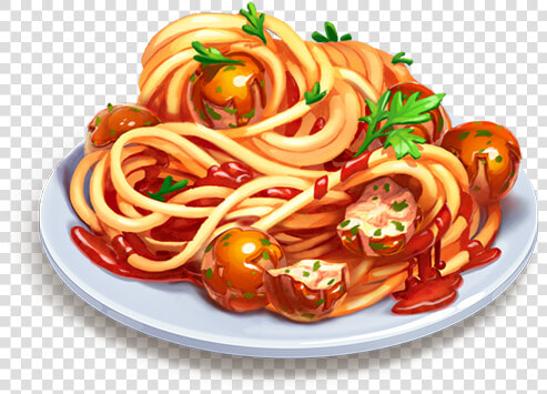 Spaghetti And Meatballs   Bucatini  HD Png DownloadTransparent PNG