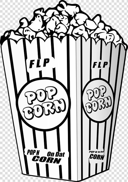 Popcorn  Movie  Entertain  Film  Cinema   Popcorn Images Black And White  HD Png DownloadTransparent PNG