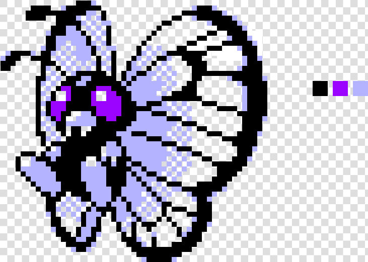 Butterfree Pixel Art Grid  HD Png DownloadTransparent PNG